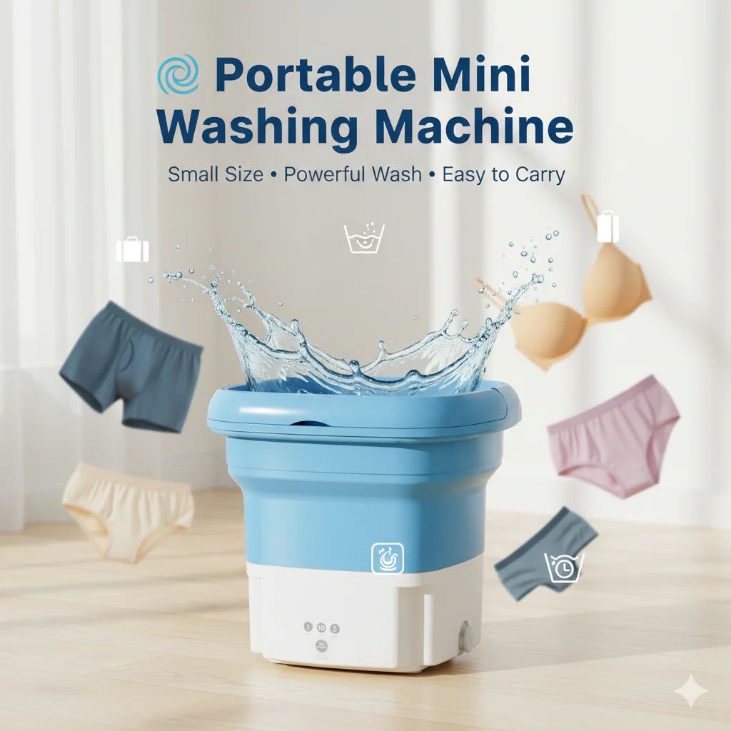 Electric Portable Mini Washing Machine with Dryer - 8 Litres