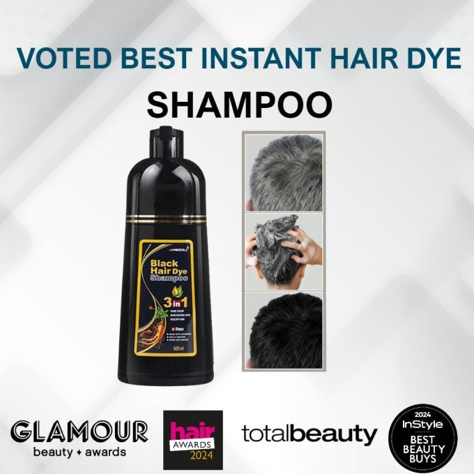 3-in-1 Instant Grey Coverage: Natural Dye+Shampoo+Conditioner