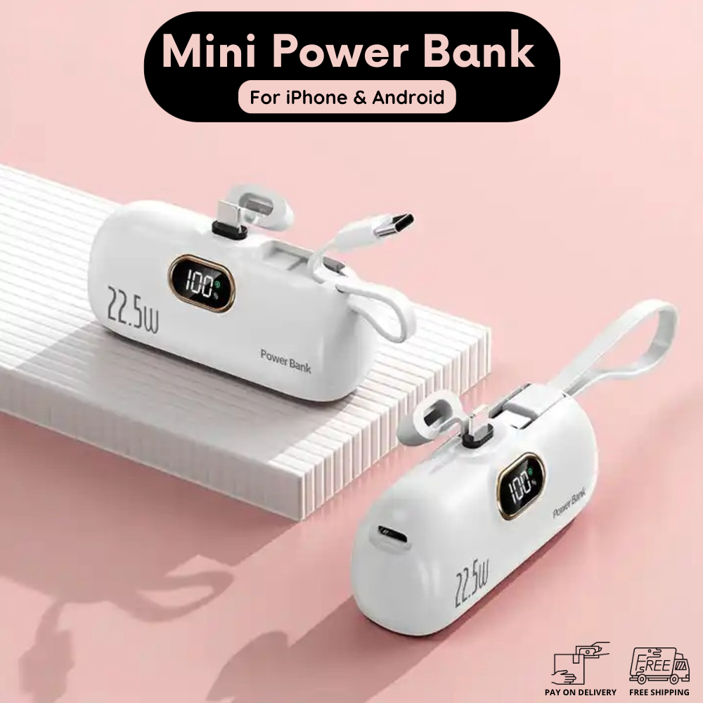 2-in-1 Mini Power Bank 5000mAh