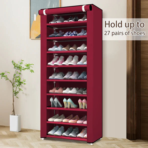 10-Tier Non-Woven Shoes Rack