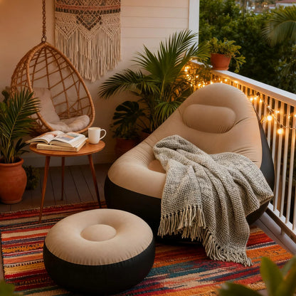 Inflatable Sofa with Footrestt