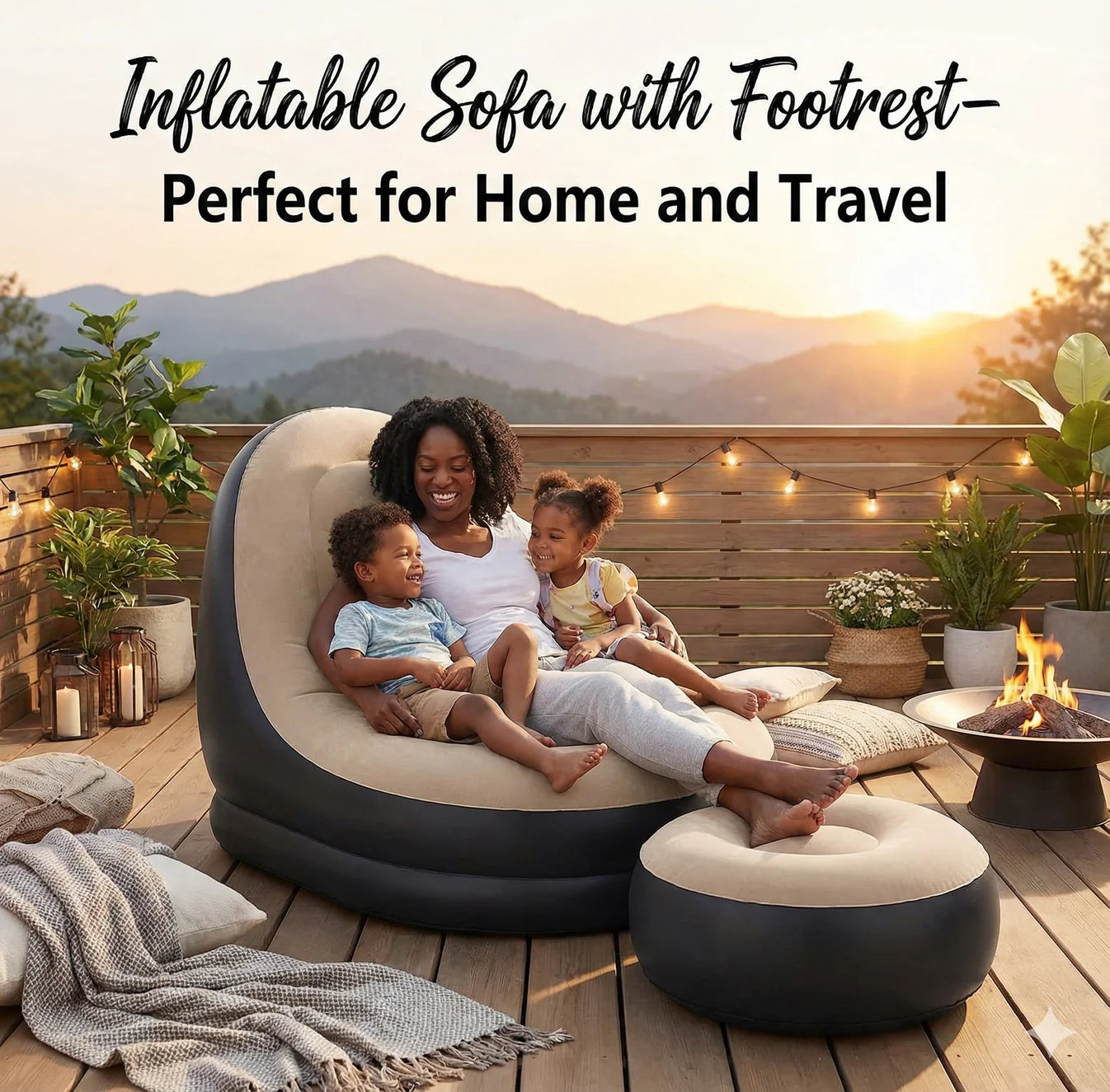 Inflatable Sofa with Footrestt