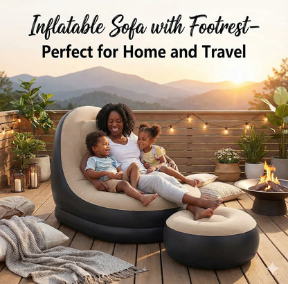 Inflatable Sofa with Footrestt