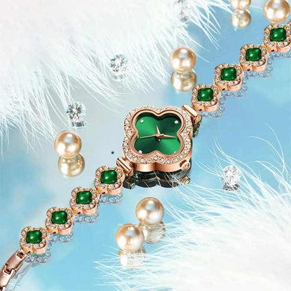 Four Leaf Clover Woman’s Watch, Gift-Ready