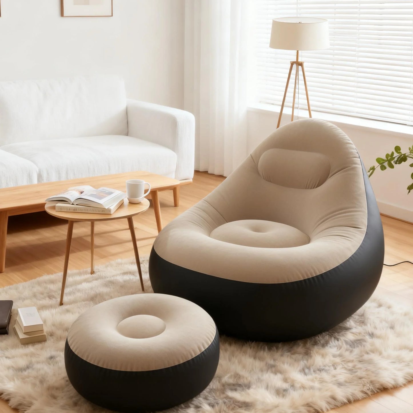 Inflatable Sofa with Footrestt