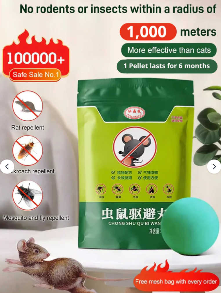 Instant Rat Repellent Pills – Natural & Safe Pest Control 🐭🚫