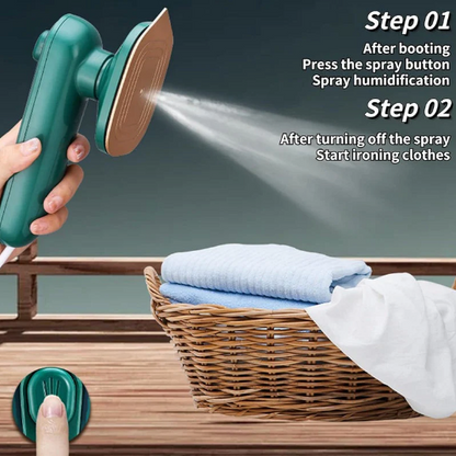Mini Handheld Steam Iron — Smooth Clothes Anywhere