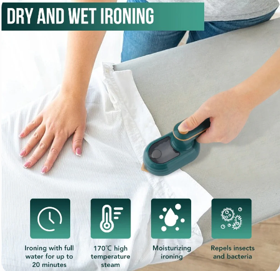 Mini Handheld Steam Iron — Smooth Clothes Anywhere