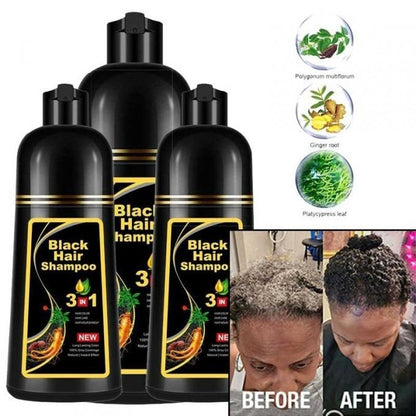3-in-1 Instant Grey Coverage: Natural Dye+Shampoo+Conditioner